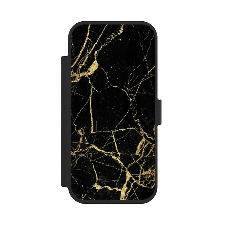 iPhone Air NIVOflip Marbre Noir et Or