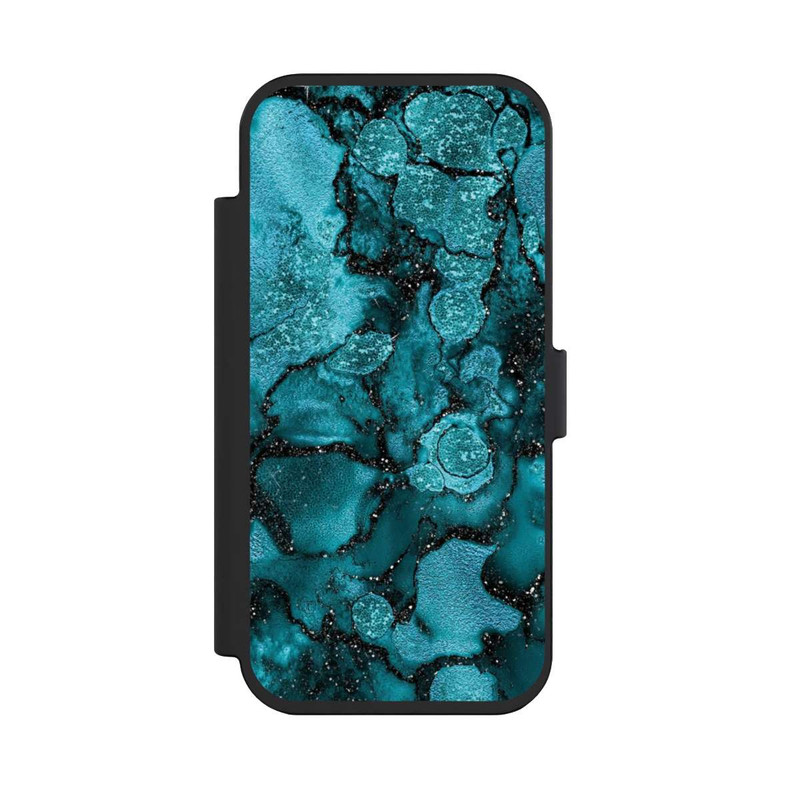 iPhone Air NIVOflip  Blauer Glitzerlook