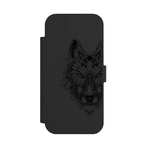 Apple iPhone Air NIVOflip Wolf Mandala ohne Hintergrund