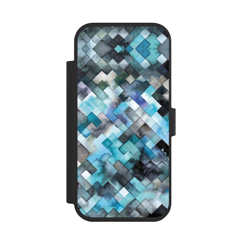 iPhone Air NIVOflip stimmungsvolles geometrisches Muster blau