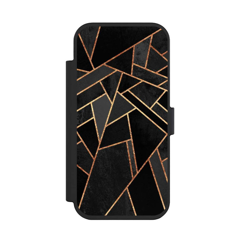 iPhone Air NIVOflip Schwarze Nacht Gold Druck