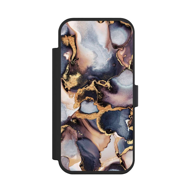 iPhone Air NIVOflip Verträumte Tinte Grau-Golddruck