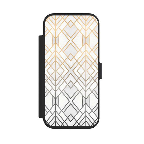 Apple iPhone Air NIVOflip Gold und Grauer Geo Golddruck