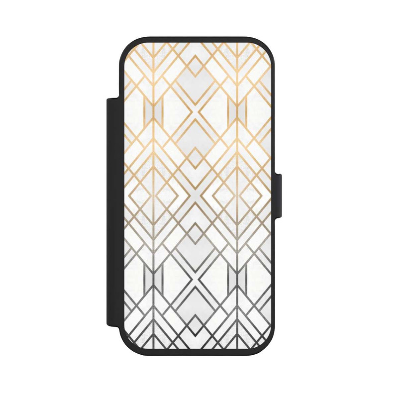 iPhone Air NIVOflip Gold und Grauer Geo Golddruck