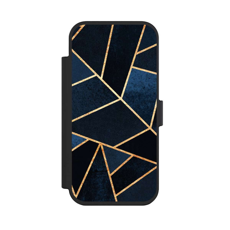 iPhone Air NIVOflip Navy Stein Golddruck