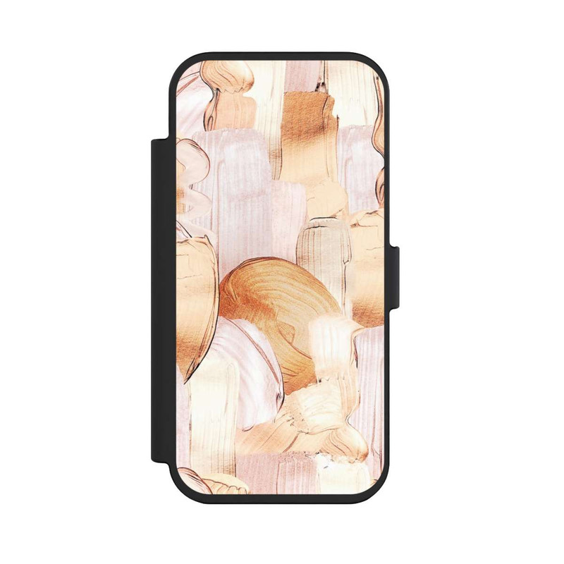 iPhone Air NIVOflip White/Gold Brush Pattern