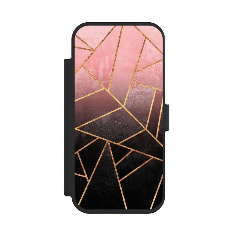iPhone Air NIVOflip Pinker und Schwarzer Stein Gold Druck