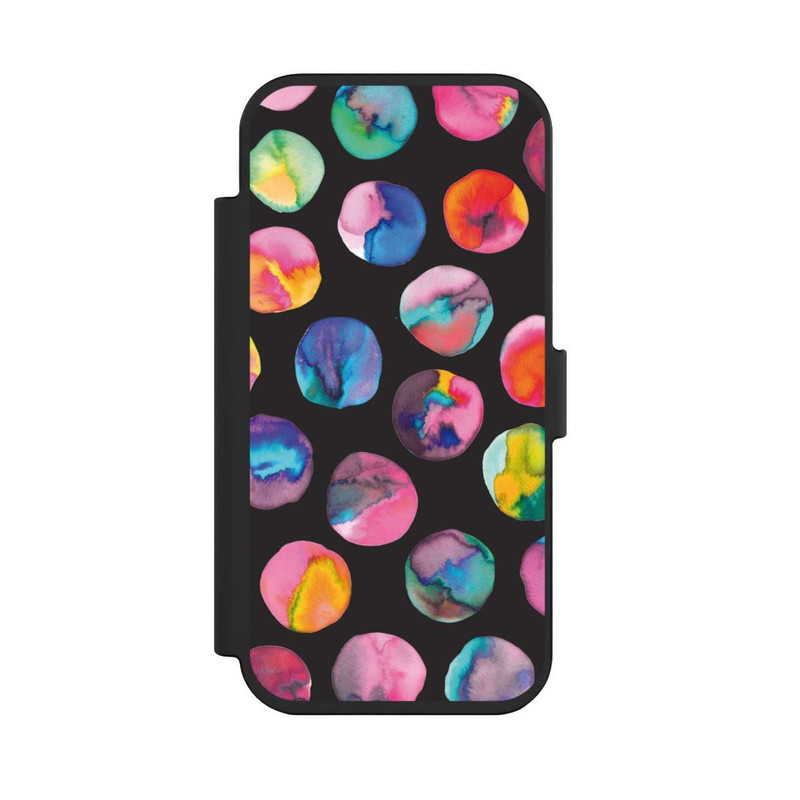 iPhone Air NIVOflip Colorful Ink Marbles Dots Black