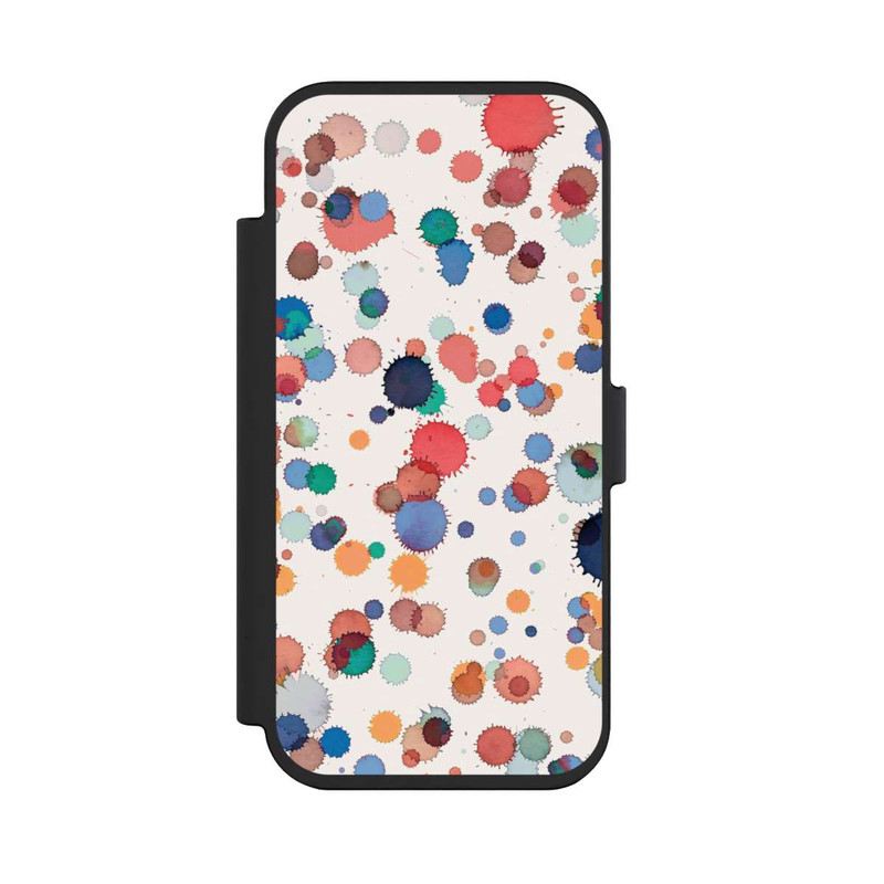 iPhone Air NIVOflip Tropfen Aquarell Textur Blau Gelb