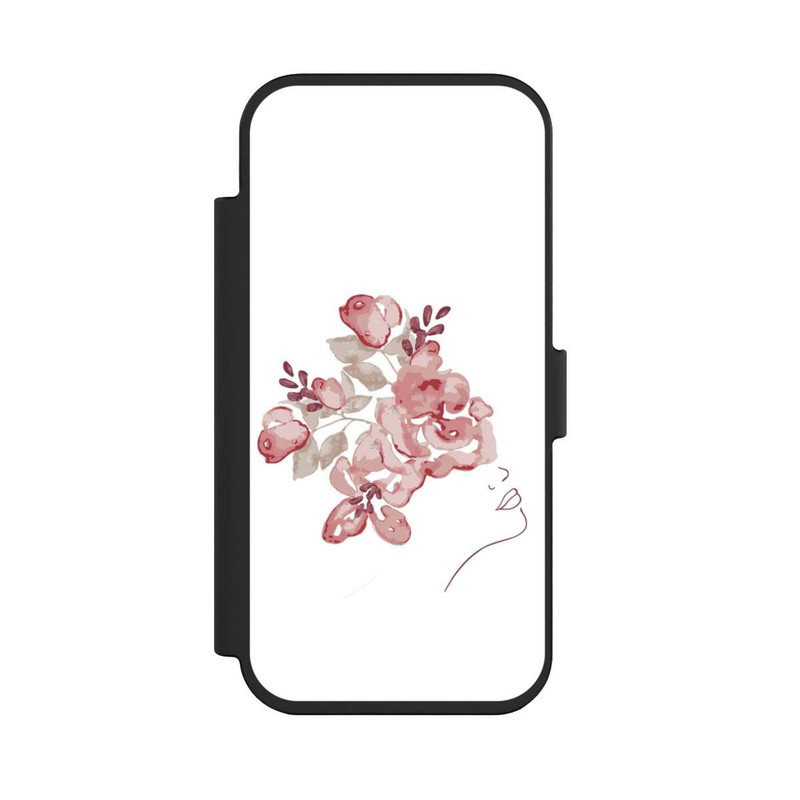 iPhone Air NIVOflip Line Art Fleurs de visage de femme