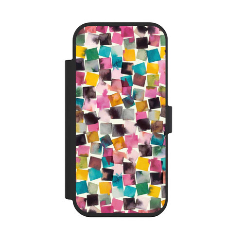 Apple iPhone Air NIVOflip Watercolor Geometric Plaids Pink