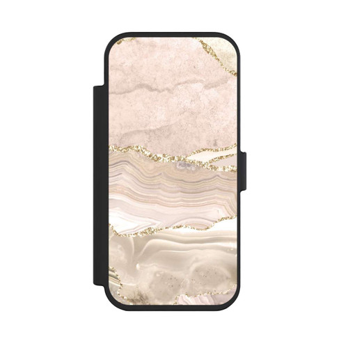 Apple iPhone Air NIVOflip Marmor rosa-goldene Streifen