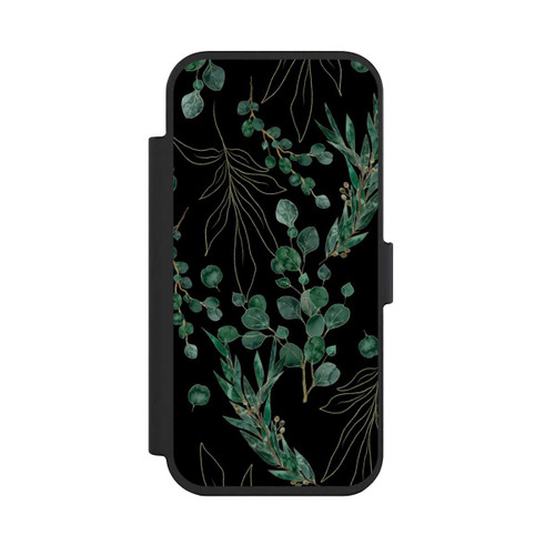 Apple iPhone Air NIVOflip Feuilles d'Eucalyptus Fond Noir
