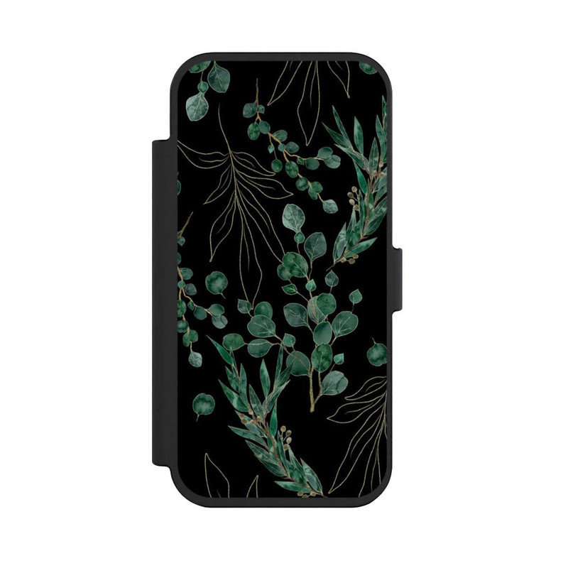 iPhone Air NIVOflip Eukalyptusblätter schwarz