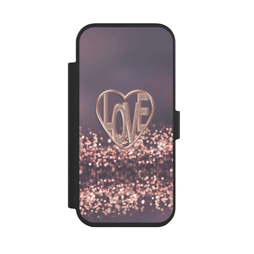 Apple iPhone Air NIVOflip LOVE Glitzerrosa
