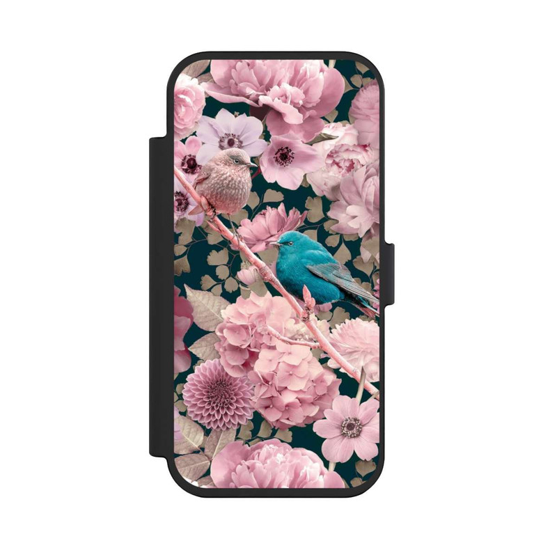 iPhone Air NIVOflip Sparrows in Pink Flower Pattern