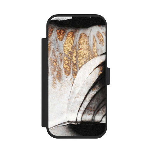 Apple iPhone Air NIVOflip Schwarze und goldene Adern