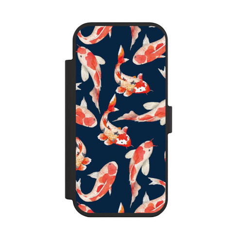 Apple iPhone Air NIVOflip Poisson corail sur fond bleu