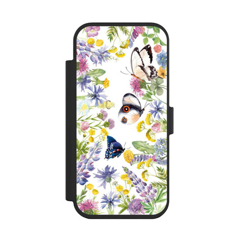 Apple iPhone Air NIVOflip Bunte Frühlingsblumen und Schmetterlinge