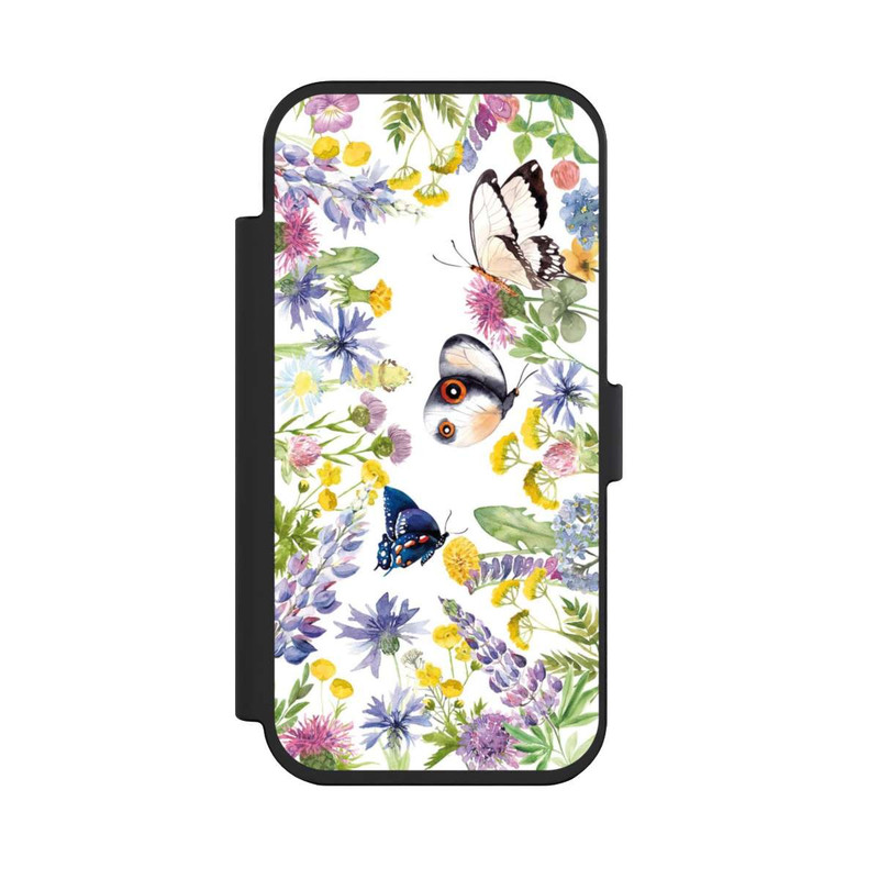 iPhone Air NIVOflip Bunte Frühlingsblumen und Schmetterlinge