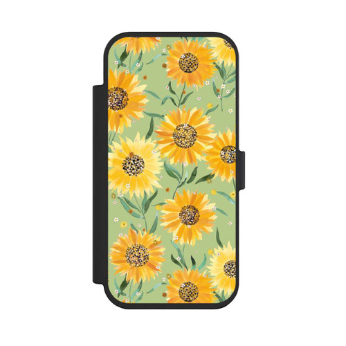Apple iPhone Air NIVOflip Sonnenblumen grün