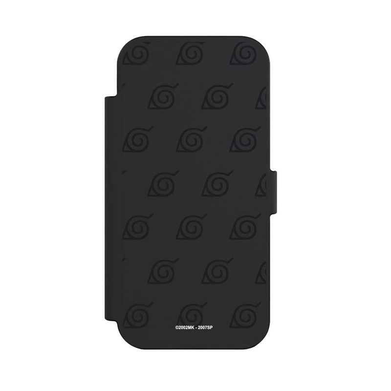 iPhone Air NIVOflip Schwarzes Konoha-Muster Transparent