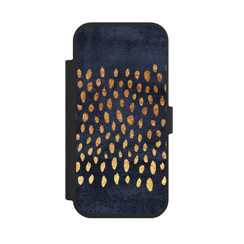 Apple iPhone Air NIVOflip Muster Gold und Marine