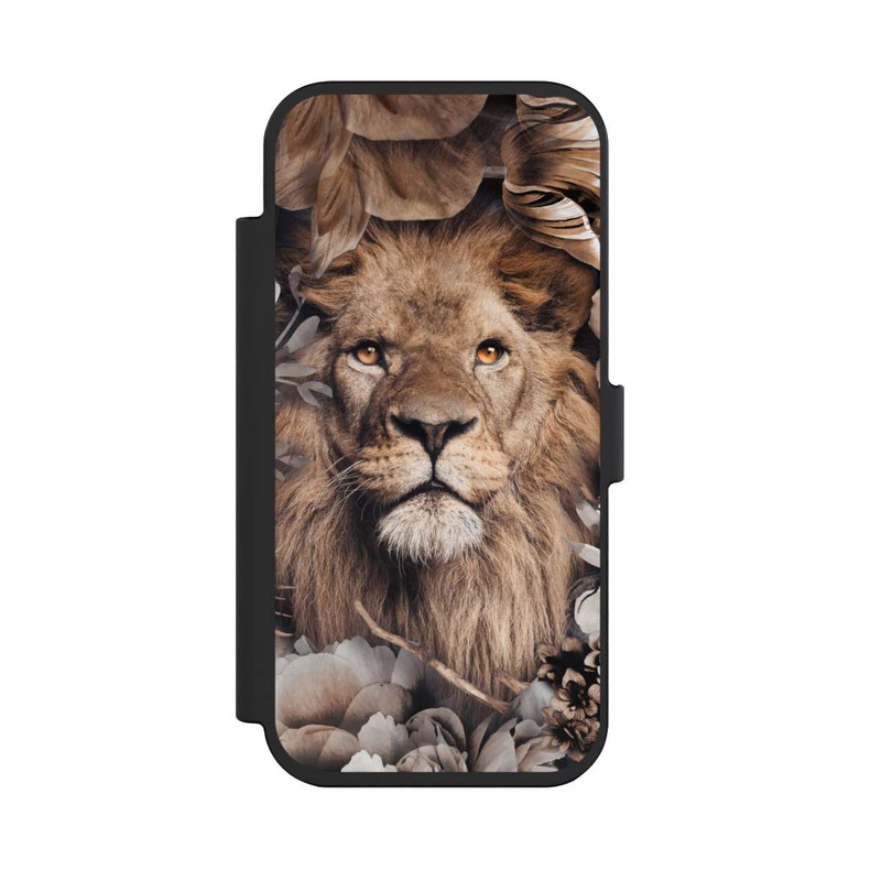 iPhone Air NIVOflip Lion & Fleurs Beiges