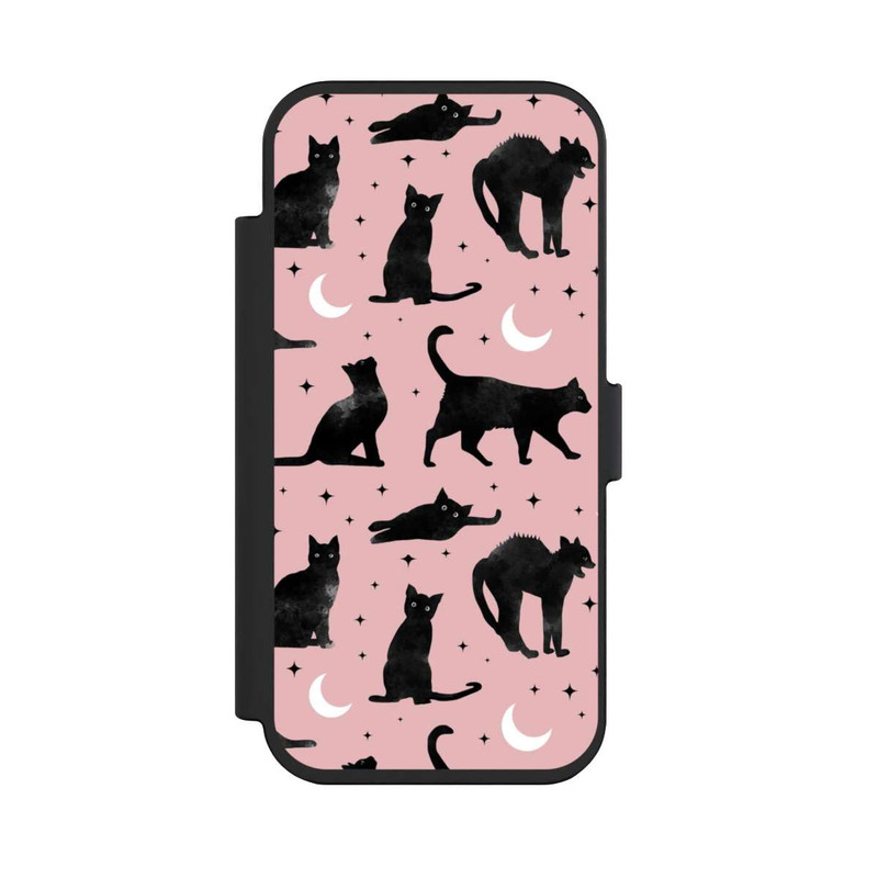 iPhone Air NIVOflip Katzen und Mond auf Rosa