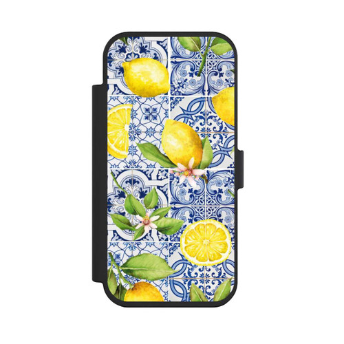 Apple iPhone Air NIVOflip Mediterrane Amalfi Küste mit Blauen Kacheln und Zitronen