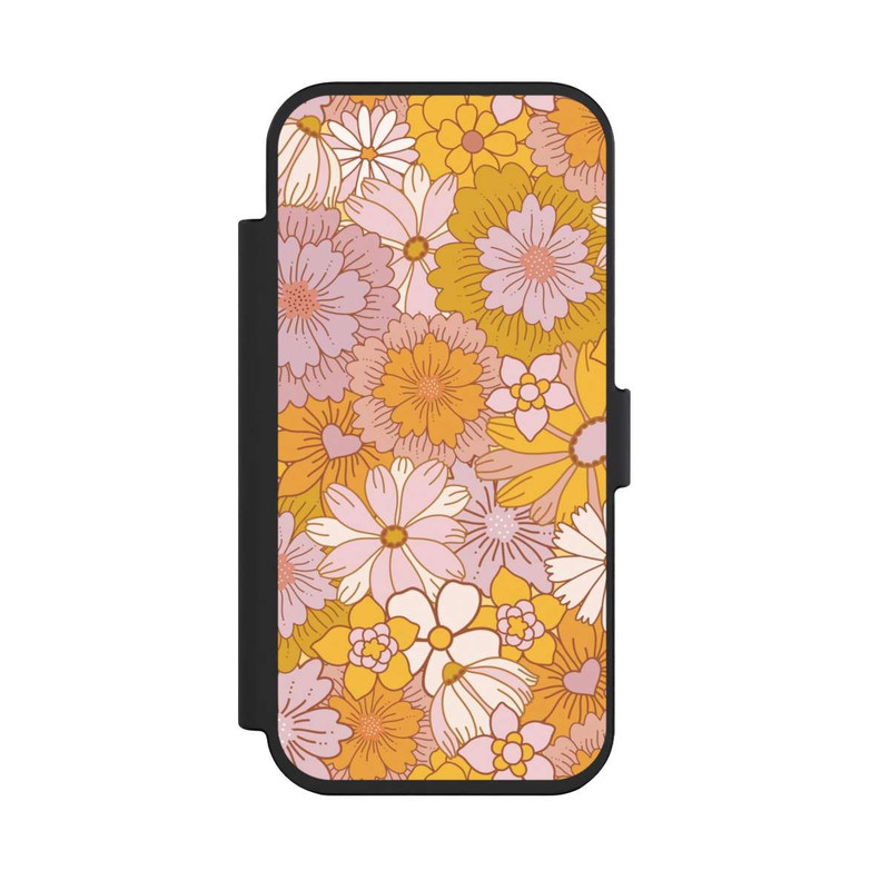 iPhone Air NIVOflip Retro Blumentapete Gelb