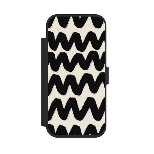 Apple iPhone Air NIVOflip Vagues Noires Pattern