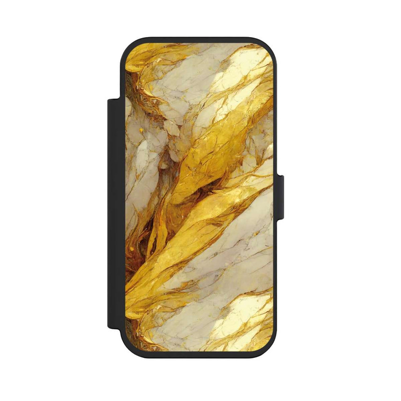 iPhone Air NIVOflip Weiße Marmor-Golddruckschichten