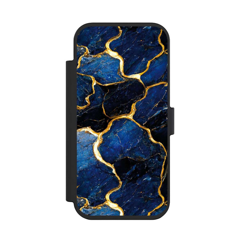 iPhone Air NIVOflip Blaue Marmor Gold Druck