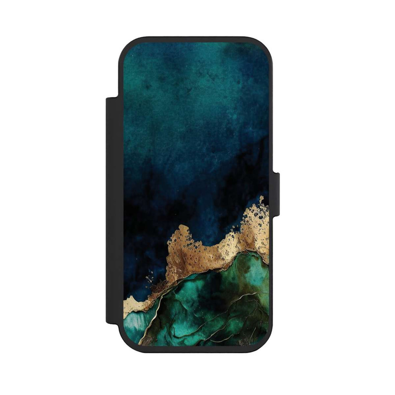 iPhone Air NIVOflip Petrolblau mit Gold