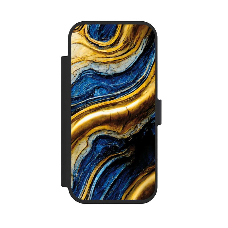 iPhone Air NIVOflip Struktur im Royalblau- und Gold-Look