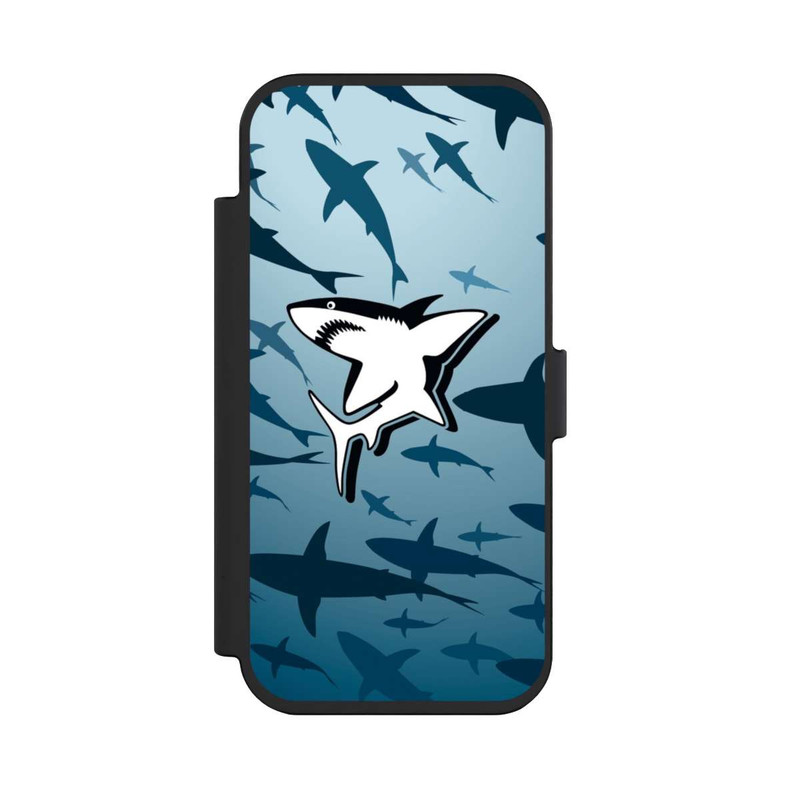 iPhone Air NIVOflip Haie Muster Blau