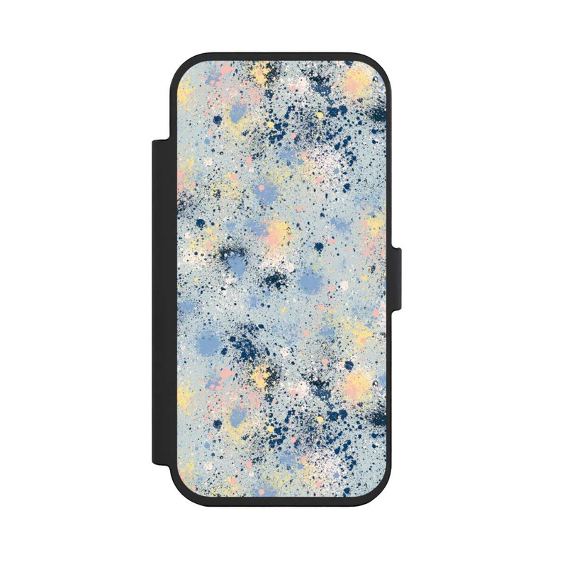 iPhone Air NIVOflip Tintentropfen Staub Textur Blau