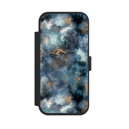 Apple iPhone Air NIVOflip Smoky Marble Watercolor Navy
