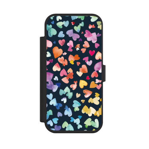Apple iPhone Air NIVOflip Valentinstag Herzen Schwarz