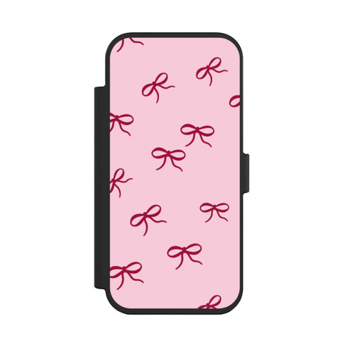 Apple iPhone Air NIVOflip Schleifen Pattern Rot Pink