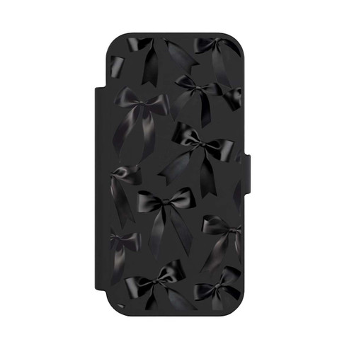 Apple iPhone Air NIVOflip Schwarze Satinschleifen