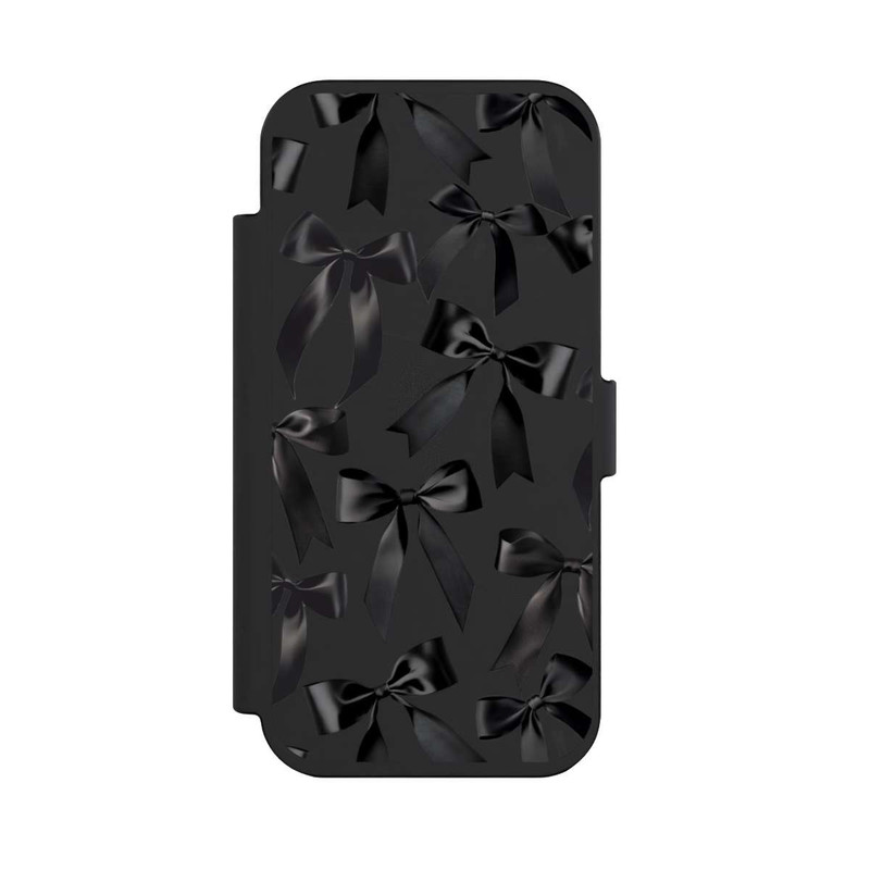 iPhone Air NIVOflip Schwarze Satinschleifen