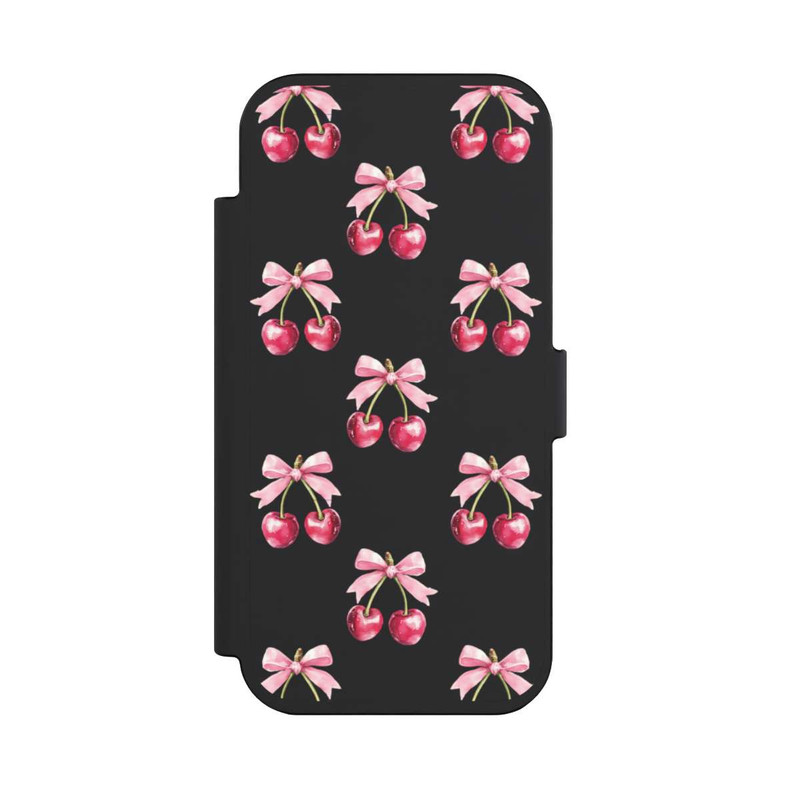 iPhone Air NIVOflip Motif Nœud Cerise transparent avec IA