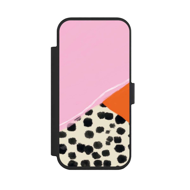iPhone Air NIVOflip Rosa und Orange Gepunkteter Hintergrund