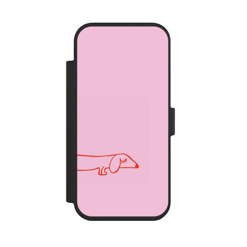 Apple iPhone Air NIVOflip Dachshund Illustration Pink