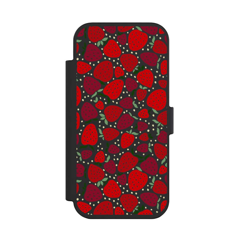 iPhone Air NIVOflip Strawberry Pattern Comic Transparent