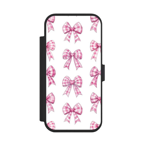 Apple iPhone Air NIVOflip Pink Gingham Hearts and Bows