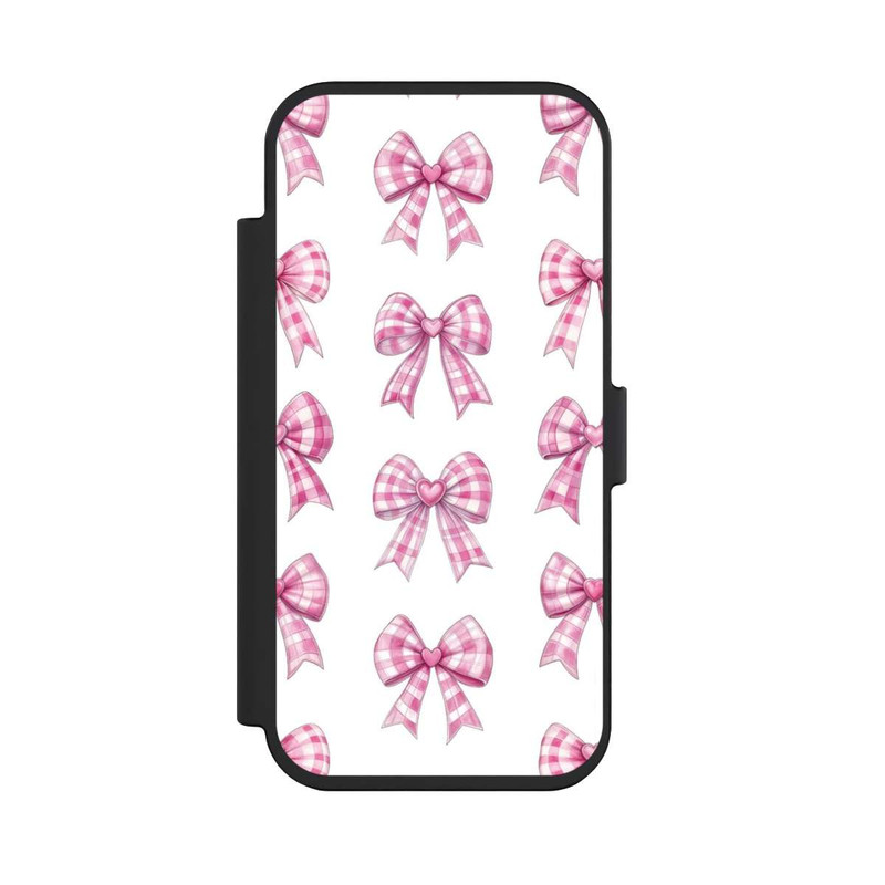 iPhone Air NIVOflip Pink Gingham Hearts and Bows