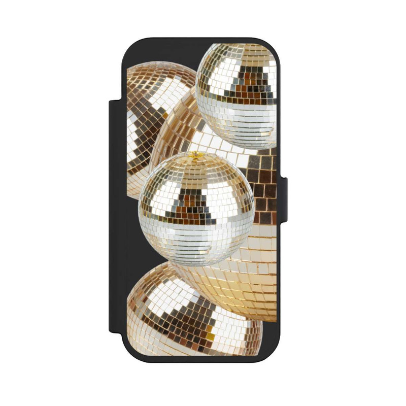 iPhone Air NIVOflip Discokugel Gold Transparent mit KI